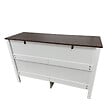 CONCEPT USINE - Commode 6 tiroirs blanc rainuré et bois 120cm BRIX - vignette
