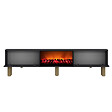 CONCEPT USINE - Meuble TV avec cheminée LED 150cm gris anthracite FYRI - vignette