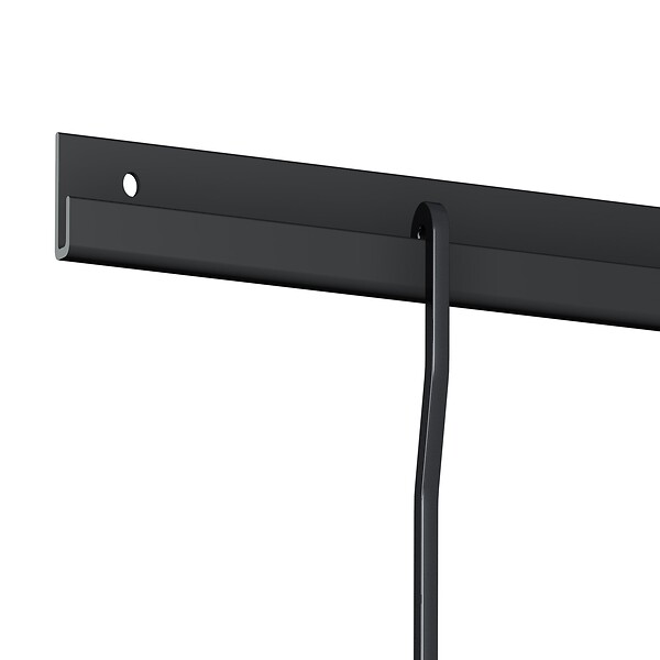 ARTITEQ - Tige aluminium Noire coudée 4 mm - Accessoire Cimaise Tableau 200 cm , Pack de 5 , Noir - large