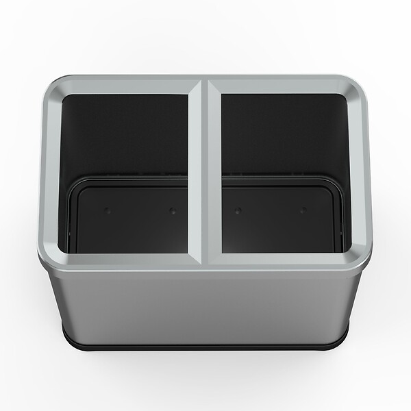 KITCHEN MOVE - Poubelle de tri 2x30L TALLIN inox open top - large