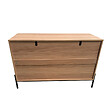 CONCEPT USINE - Commode 6 tiroirs décor bois rainuré 124cm VALLO - vignette