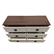 CONCEPT USINE - Commode 6 tiroirs blanc et bois 120cm VALLA - vignette
