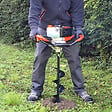GT GARDEN - Tarière thermique 52 cm3, 3 CV + lot de 3 mèches (80, 150 et 250 mm) - vignette