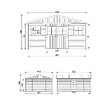 TIMBELA - TIMBELA M333+M333G Abri de jardin en bois H246x418x522 cm/20 m² - AVEC LES PLANCHERS IMPRÉGNÉ - vignette