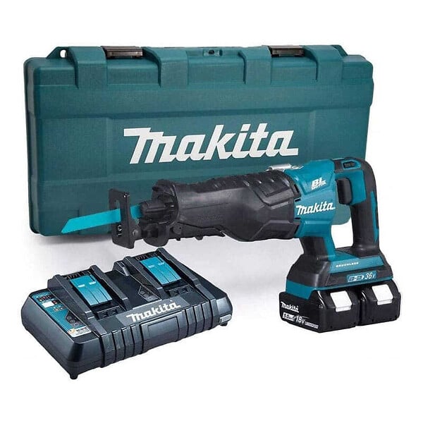 MAKITA - Scie sabre 2x5Ah 36V MAKITA DJR360PT2 en coffret + chargeur double - large