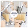 VOUNOT - Lot de 2 Boudins de Porte Isolants coupe froid Découpables 96cm Gris - vignette