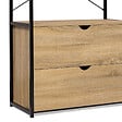 ID MARKET - Dressing penderie 2 tiroirs L. 80 cm DETROIT design industriel - vignette