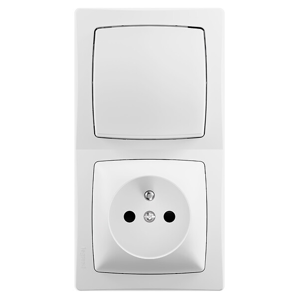 LEGRAND - Interrupteur avec 2p+t montage vertical complet blanc - large