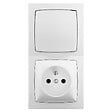 LEGRAND - Interrupteur avec 2p+t montage vertical complet blanc - vignette