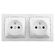 LEGRAND - Prise double avec terre - Les Apparents - Blanc - 16A - vignette
