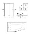 JACOB DELAFON - Pack baignoire bain douche 170 x 90 Bastille vidage à gauche blanc mat + tablier en niche + pare-bain chromé - vignette