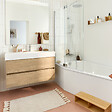 JACOB DELAFON - Pack baignoire bain douche 170 x 90 Bastille vidage à gauche blanc mat + tablier en niche - vignette