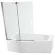 JACOB DELAFON - Pack baignoire bain douche 170 x 90 Bastille vidage à gauche blanc brillant + tablier en niche + pare-bain chromé - vignette