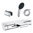 GROHE - Pack mitigeur bain douche thermostatique Grohtherm 2000 + Douchette 2 jets Start 110 + Flexible1750 mm et support - vignette