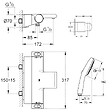 GROHE - Pack mitigeur bain douche thermostatique Grohtherm 2000 + Douchette 2 jets Comfort110 + Flexible1750 mm et support - vignette