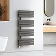 EMKE - EMKE Sèche-serviettes à Eau Chaude Panneau Plat, Sèche-serviettes connexion latérale pour, Anthracite 1041x500mm 555Watts - vignette