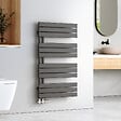EMKE - EMKE Sèche-serviettes à Eau Chaude Panneau Plat, Sèche-serviettes connexion latérale pour, Anthracite 1041x600mm 670Watts - vignette