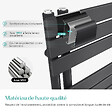 EMKE - EMKE Sèche-serviettes à Eau Chaude Panneau Plat, Sèche-serviettes connexion latérale pour, Noir 762x500mm 397Watts - vignette