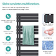 EMKE - EMKE Sèche-serviettes à Eau Chaude Panneau Plat, Sèche-serviettes connexion latérale pour, Noir 1041x600mm 639Watts - vignette
