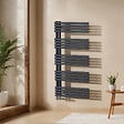 EMKE - EMKE Sèche-Serviettes Chauffage Central 1265 x 600 mm 776W – Radiateur Salle de Bain Eau Chaude, Anthracite - vignette
