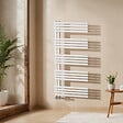 EMKE - EMKE Sèche-Serviettes Chauffage Central 1265 x 600 mm 776W – Radiateur Salle de Bain Eau Chaude, Blanc - vignette