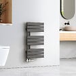 EMKE - EMKE Sèche-serviettes à Eau Chaude Panneau Plat, Sèche-serviettes connexion latérale pour, Anthracite 762x400mm 360Watts - vignette
