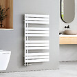 EMKE - EMKE Sèche-serviettes à Eau Chaude Panneau Plat, Sèche-serviettes connexion latérale pour, Blanc 1041x600mm 639Watts - vignette