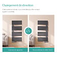 EMKE - EMKE Sèche-serviettes à Eau Chaude Panneau Plat, Sèche-serviettes connexion latérale pour, Noir 752x600mm 479Watts - vignette