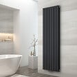 EMKE - EMKE Radiateur Chauffage Central Vertical 180 x 54 cm 1895W Double Panneau en Acier Anthracite – Radiateur Eau Chaude Mural Design - vignette
