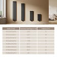 EMKE - EMKE Radiateur Chauffage Central 60 x 30 cm 384W Double Panneau – Radiateur Eau Chaude Vertical Étroit en Acier Noir - vignette