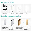 EMKE - EMKE Radiateur Chauffage Central 60 x 30 cm 384W Double Panneau – Radiateur Eau Chaude Vertical Étroit en Acier Noir - vignette