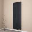 EMKE - EMKE Radiateur Chauffage Central Vertical 180 x 62 cm 2166W Double Panneau en Acier Anthracite – Radiateur Eau Chaude Mural Design - vignette