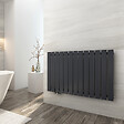 EMKE - EMKE Radiateur Chauffage Central 63 x 100 cm 712W Connexion Centrale 50 mm – Radiateur Eau Chaude Mural en Acier Anthracite - vignette