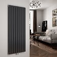 EMKE - EMKE Radiateur Chauffage Central Vertical 160 x 62 cm 1933W Double Panneau en Acier Anthracite – Radiateur Eau Chaude Mural Design - vignette