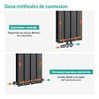 EMKE - EMKE Radiateur Chauffage Central 90 x 30 cm 559W Double Panneau – Radiateur Eau Chaude Vertical Étroit en Acier Anthracite - vignette