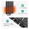EMKE - EMKE Radiateur Chauffage Central 90 x 30 cm 559W Double Panneau – Radiateur Eau Chaude Vertical Étroit en Acier Anthracite - vignette