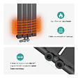 EMKE - EMKE Radiateur Chauffage Central 60 x 30 cm 210W – Radiateur Eau Chaude Vertical Étroit en Acier Anthracite - vignette