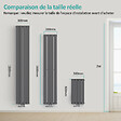 EMKE - EMKE Radiateur Chauffage Central 60 x 30 cm 210W – Radiateur Eau Chaude Vertical Étroit en Acier Anthracite - vignette