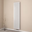 EMKE - EMKE Radiateur Chauffage Central Vertical 180 x 46 cm 1624W Double Panneau en Acier Blanc – Radiateur Eau Chaude Mural Design - vignette