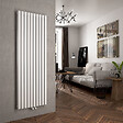 EMKE - EMKE Radiateur eau chaude en acier Tube Rond Radiateur Mural Blanc 180x60cm 2171W Double Couche - vignette