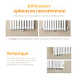 EMKE - EMKE Radiateur eau chaude en acier Tube Rond Radiateur Mural Blanc 180x60cm 2171W Double Couche - vignette