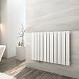 EMKE - EMKE Radiateur Chauffage Central 63 x 85 cm 603W Connexion Centrale 50 mm – Radiateur Eau Chaude Mural en Acier Blanc - vignette