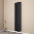 EMKE - EMKE Radiateur Chauffage Central Vertical 180 x 46 cm 1624W Double Panneau en Acier Anthracite – Radiateur Eau Chaude Mural Design - vignette