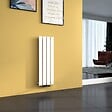 EMKE - EMKE Radiateur Chauffage Central 90 x 30 cm 297W – Radiateur Eau Chaude Vertical Étroit en Acier Blanc - vignette