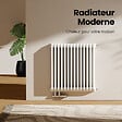 EMKE - EMKE Radiateur eau chaude horizontal en acier H.60 × L.59,4 cm 969 W Le design Chauffage central blanc - vignette