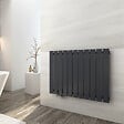 EMKE - EMKE Radiateur Chauffage Central 63 x 85 cm 603W Connexion Centrale 50 mm – Radiateur Eau Chaude Mural en Acier Anthracite - vignette