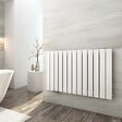 EMKE - EMKE Radiateur Chauffage Central Vertical 63 x 100 cm 1308W Double Panneau en Acier Blanc – Radiateur Eau Chaude Mural Design - vignette