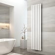 EMKE - EMKE Radiateur à Eau Chaude, Radiateur plat seule couche connexion centrale, Montage mural vertical design, Blanc 180x46cm - vignette