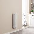 EMKE - EMKE Radiateur eau chaude en acier Tube Rond Radiateur Mural Blanc 60x24cm 166W Seule Couche - vignette