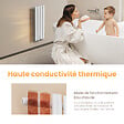 EMKE - EMKE Radiateur eau chaude en acier Tube Rond Radiateur Mural Blanc 60x24cm 166W Seule Couche - vignette